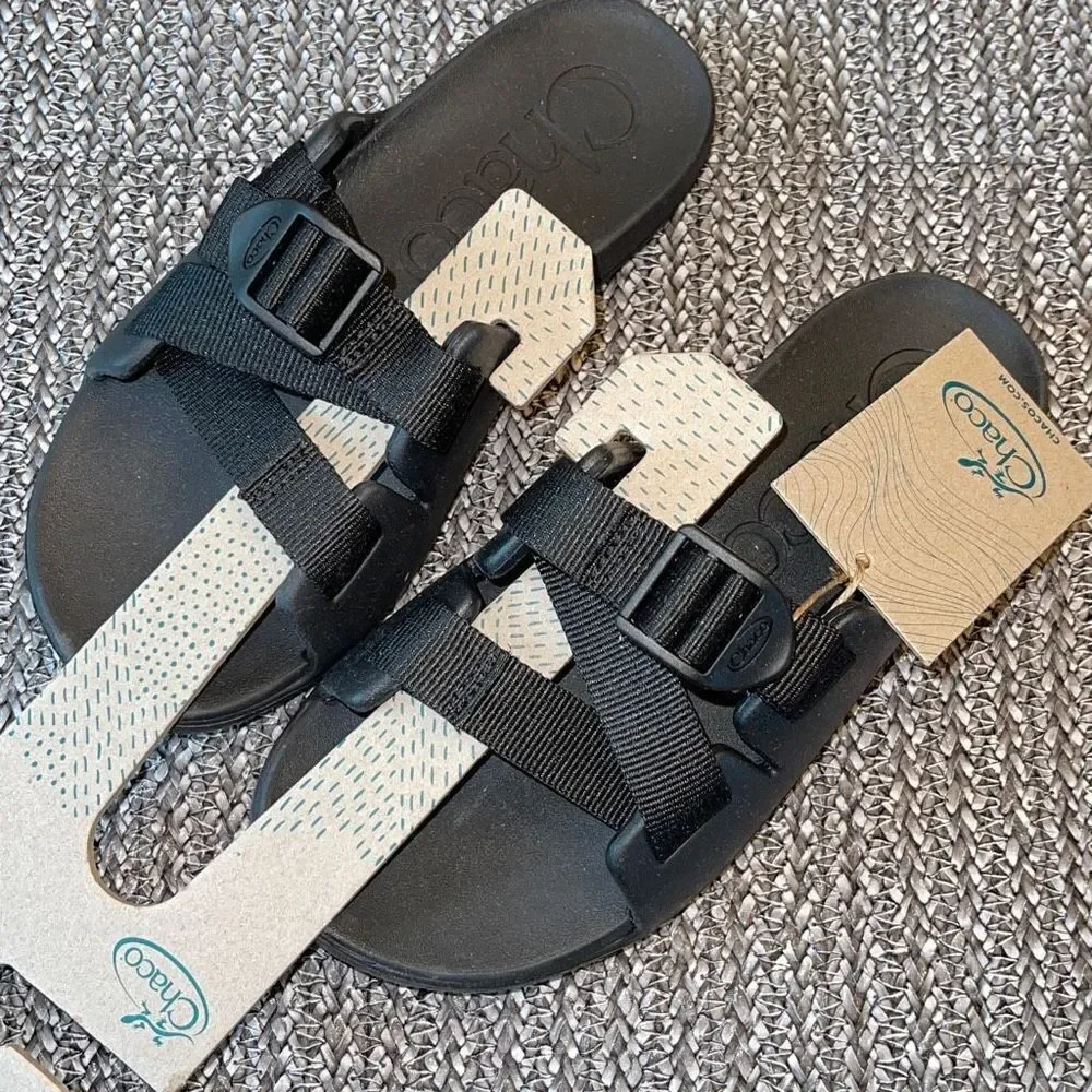 Chaco Childrens Chillos Sandal Slide Black Size 3‎ Youth Unisex New